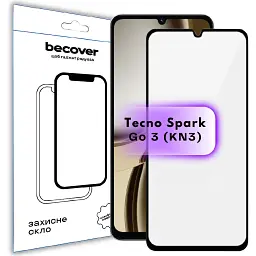Скло захисне BeCover Tecno Spark Go 3 (KN3) Black (715166)
