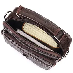 Чоловічі шкіряні сумки Vintage 20х23х7 см sum0020987 - мініатюра 6