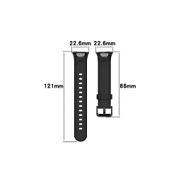 Ремінець до фітнес браслета BeCover Silicone для Xiaomi Mi Smart Band 7 Pro Black (708592) - мініатюра 4
