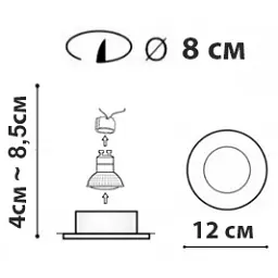 Точковий світильник Friendlylight Capo White FL1090 - мініатюра 3