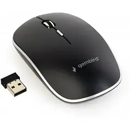 Миша Gembird MUSW-4BS-01 бездротова чорний безшумна dpi 1600 USB AAx1 шт