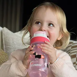 Пляшка для води тританова Kambukka Lagoon kids Diva Dogs 400 мл рожева (11-04056) - мініатюра 4