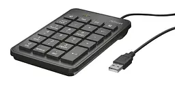 Клавіатура мембрана Xalas USB-A Numeric Keypad 23Key, USB-A, чорний Trust teh0013889 - мініатюра 3