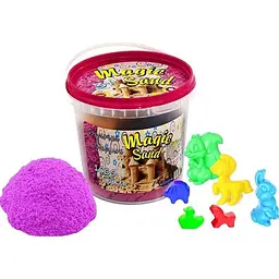 Кінетичний пісок STRATEG Magic sand у відрі 1кг Рожевий