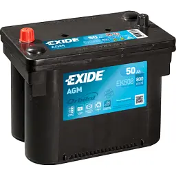 Акумулятор автомобільний EXIDE START-STOP AGM 50Ah клеми по центру (800EN) (EK508)