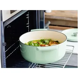 Каструля KitchenAid Cast Iron чавунна з кришкою 26 см 5.2 л фісташковий (CC007434-001) - мініатюра 6