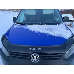 Дефлектор капоту мухобійка Volkswagen Caddy 2015- Євро Кріплення (Vip Tuning) VW 65 - мініатюра 2