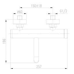 Змішувач для ванни TOPAZ LOFT TLF 32101-H75-C - мініатюра 3