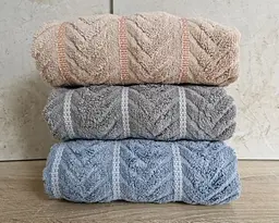 Набір турецьких махрових рушників Cestepe MicroCotton Premium 3 штуки 50x90 Multi 2 щільність 600 г/м2 - мініатюра 3