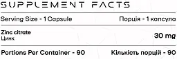 Цинк ZINC-X 30 мг - 90 капсул - мініатюра 2
