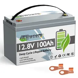 Літій-залізо-фосфатний акумулятор TCBWorth 12.8V 100Ah 1280Wh LiFePO4 - мініатюра 2