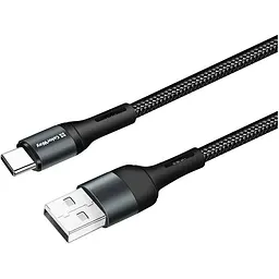 Дата кабель USB 2.0 AM to Type-C 1.0m nylon black ColorWay (CW-CBUC045-BK)