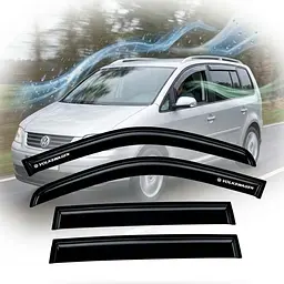 Дефлектори вікон ветровики Volkswagen Touran I 2003-2010 Універсал Скотч 3M Voron Glass