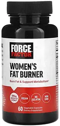 Біокомплекс Women's Fat Burner для спалення жиру, для жінок, 60 рослинних капсул, Force Factor.