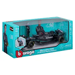 Масштабна модель автомобіля Bburago Автомодель з фігуркою - Mercedes-AMG F1 W14 E Performance, 1:24 (18-28037) - мініатюра 4