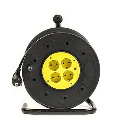 Мережевий подовжувач на котушці , 4 розетки, 50 м, Black PowerPlant teh0028203 - мініатюра 3
