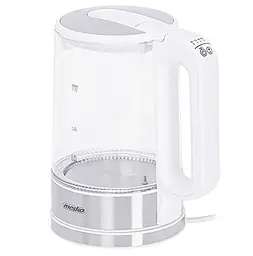 Скляний чайник 1.7 л з регулятором температури Mesko MS 1301w - мініатюра 2