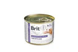 Вологий корм Brit VetDiet Gastrointestinal-Low Fat для собак із проблемами травлення, зі зниженим вмістом жиру, з тунцем та ягням, 200 г