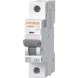 Автоматичний вимикач Videx Resist RS6 1п 63А 6кА С (VF-RS6-AV1C63)