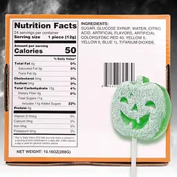 Льодяники на паличці Halloween Pumpkin Tattoo Lollipop 24 шт, 288г - мініатюра 8