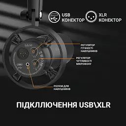 Мікрофон Fifine Black динамічний USB/XLR (T688) - мініатюра 5