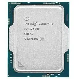 Процесор Intel Core i5 LGA1700 i5-12400F Tray 6x2.5 ГГц Turbo Boost 4.4 ГГц 12 потоків L3 18Мб Alder Lake 10 нм TDP 65