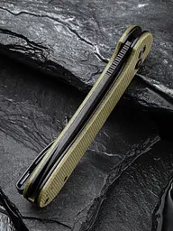 Ніж складаний туристичний Civivi Elementum Pocket, (8.9 см) 14C28N / Micarta оливковий - мініатюра 7