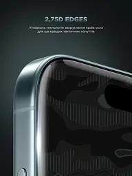 Захисне скло на екран для Apple iPhone 14 Pro, Infinity Black Icon 2.75D, олеофобне, загартоване 9H, прозоре, безрамкове, глянцеве, плоске, повне покриття, клейовий шар по всій поверхні, ArmorStandart (ARM73953) - мініатюра 3