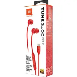 Навушники JBL Tune 310C USB-C Red (JBLT310CRED) - мініатюра 6