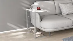 Столик Террі Ferrum-decor 650x440x330 Сірий метал ДСП Білий 16 мм (FRD-104662) - мініатюра 8