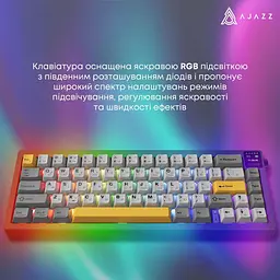 Клавіатура Ajazz AK650 Flying Fish Switch Black (AK650-FF-BGY) - мініатюра 7