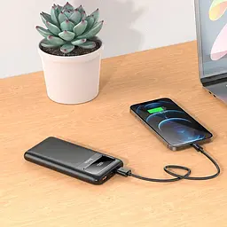 Зовнішній акумулятор Hoco J81 10000 mAh з чорним дисплеєм - мініатюра 4
