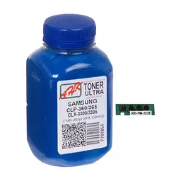 Тонер Samsung CLP-360/365/CLX-3300, 40г, 1K Cyan AHK (1505414)