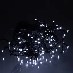 Новорічна гірлянда вулична Бахрома GarlandoPro 6 м 105 LED чорний провід Біле світло 6МBW - мініатюра 2