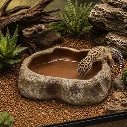 Миска для тераріуму Hobby Cera Dish Granite 2 13,5x10x3,5см (37801) поїлка та годівниця під натуральний камінь - мініатюра 3
