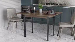 Розкладний обідній стіл трансформер Берта Ferrum-decor 750x1200x900 Чорний метал ДСП Дуб Сонома Трюфель 16 мм (FRD-105175) - мініатюра 7