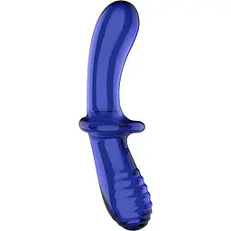 Двосторонній скляний дилдо Satisfyer Double Crystal Light blue - мініатюра 4