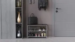 Банкетка універсальна Ferrum-decor Слайм 45x63x26 сірий ДСП Венге 16мм (FRD-105511) - мініатюра 7