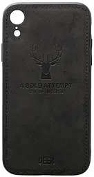 Чохол-накладка TOTO Deer Shell With Leather Effect Case Apple iPhone XR Black