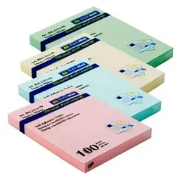 Папір для нотаток Buromax with adhesive layer 76х102 мм, 100 sheets, pastel colors mix (BM.2313-99)