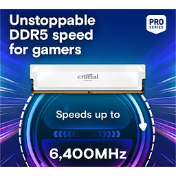 Модуль пам'яті DDR5 Crucial 2x16GB 6400MHz Pro OC White (CP2K16G64C38U5W) [147399] - мініатюра 4