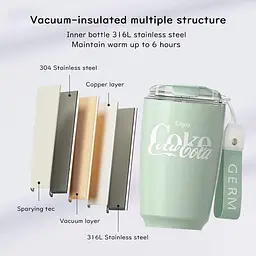 Термокухоль GERM Mocha Series Coca-Cola 400ml Green (GM127B50069) [153233] - мініатюра 2