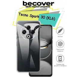 Чохол до мобільного телефона BeCover Tecno Spark 30 (KL6) Transparancy (713136) - мініатюра 5