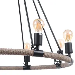 Люстра Brille лофт підвісна свічка E27 60W BK (BL-324S/8) - мініатюра 3