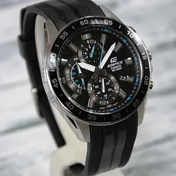 Водонепроникні кварцові наручні годинники Casio оригінал Японія Edifice EFV-550P-1AVUEF з полімерним ремінцем - мініатюра 2