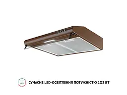Витяжка Perfelli PL 5144 DARK BR LED - мініатюра 4