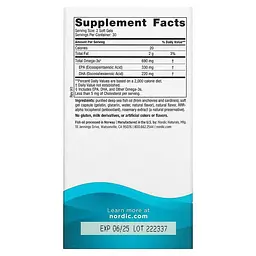 Очищений риб'ячий жир Nordic Naturals Omega-3 690 мг 60 капс лимон - мініатюра 3