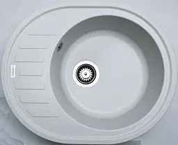 Кухонна мийка Adamant Ovum 615x495x200 old stone 1824296100410, Сірий - мініатюра 3