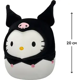 М'яка іграшка Squishmallows Hello Kitty Хелоу Кітті в образі Куромі 20 см (SQSN00388) - мініатюра 12