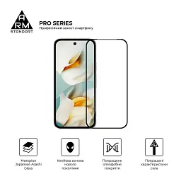 Скло захисне Armorstandart Pro Google Pixel 9a Black (ARM83564) - мініатюра 2